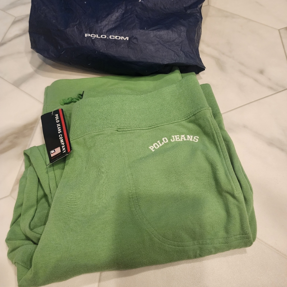 Polo Jean's, [black label] brand New W/ Tag,  green, wide leg pants.